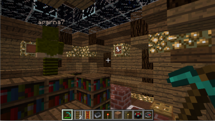 Putting finishing touches on the library