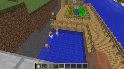 Some villagers are stuck in water. (Miranda added railing to help them, but it was too late...)