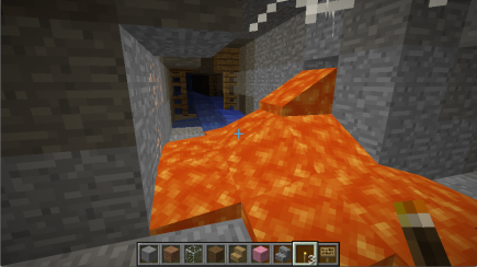 Lava in a mine