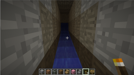 Water floods the corridor