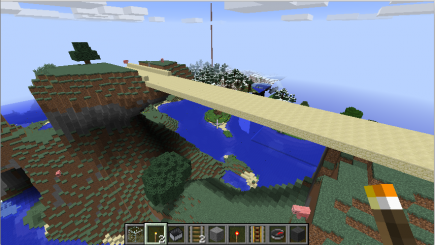 A sand bridge; I don't remember seeing this one before