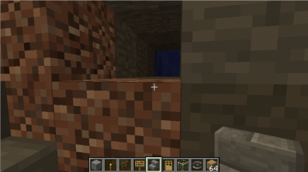 Starting to dig out a room behind the waterfall