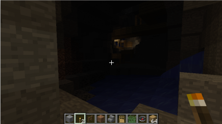 A mineshaft in the distance