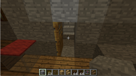 A stone floor hidden behind a door
