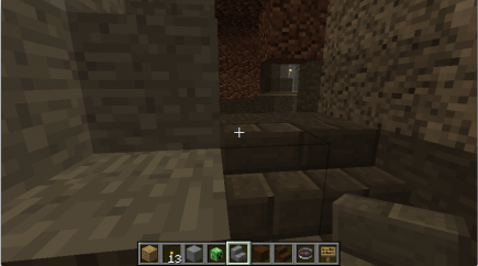 The hole I hit in when building stairs
