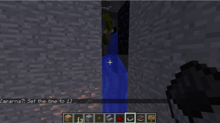 There's a cave behind that water